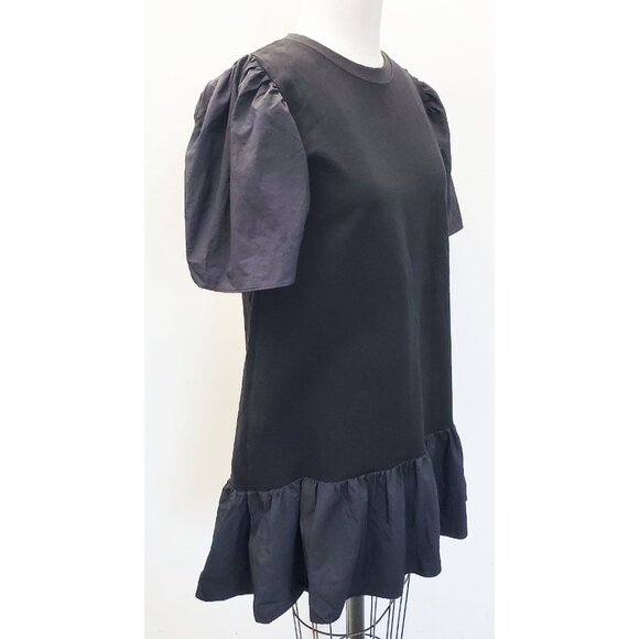 Double Standard Womens Black T-shrit Dress True North Hem Ruffle OS - Picture 8 of 9